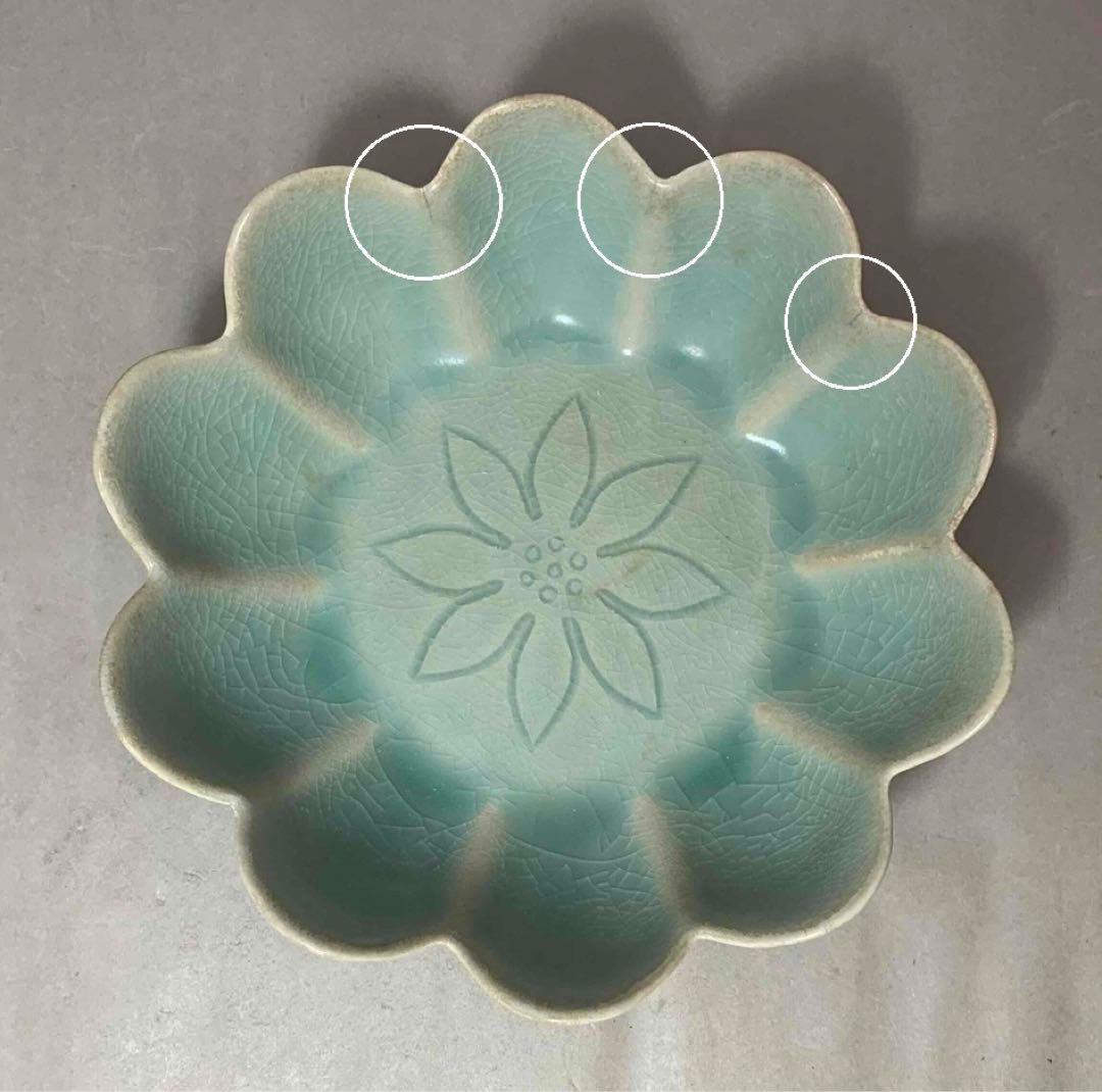 中国 見込み花図　花形洗筆（鉢）　u6230931