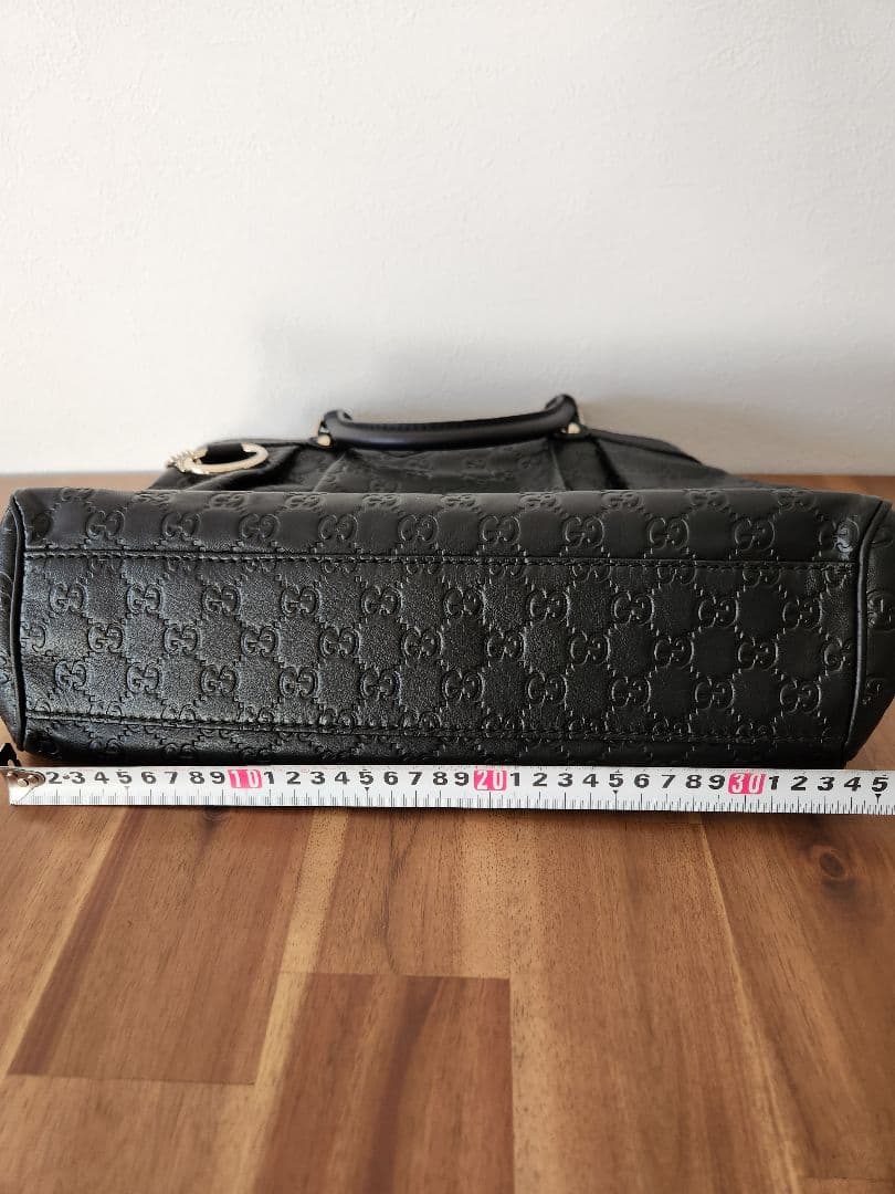 【未使用品】GUCCI グッチ シマ ハンドバッグ レザー CG柄 ブラック