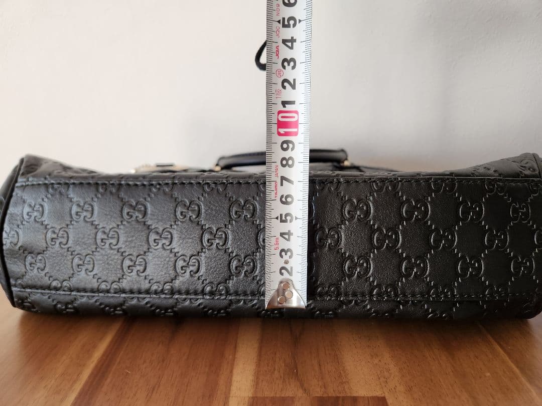 【未使用品】GUCCI グッチ シマ ハンドバッグ レザー CG柄 ブラック