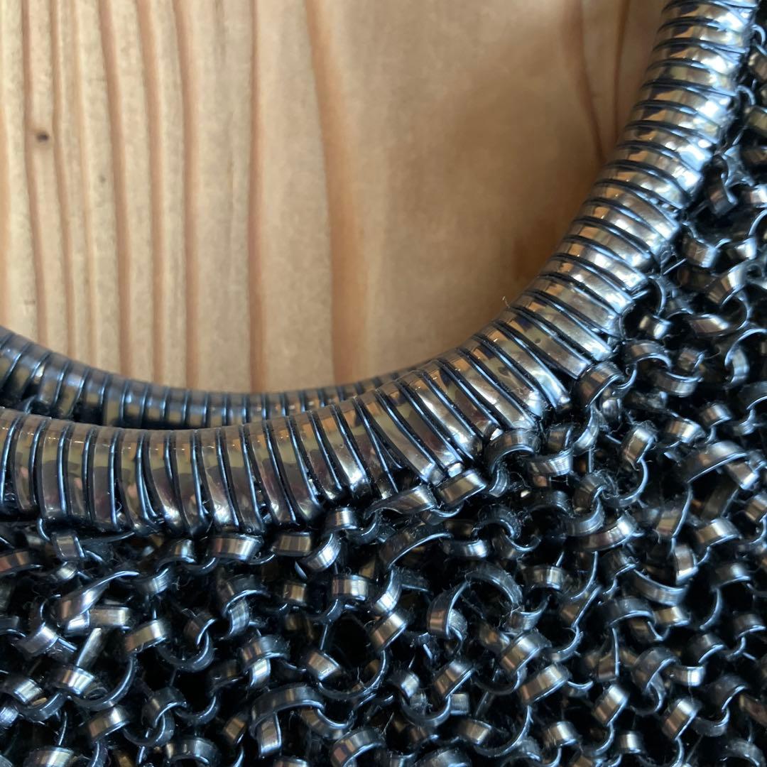 超美品　アンテプリマ ワイヤーバッグ スタンダード/ラウンド 縦型/ブラック