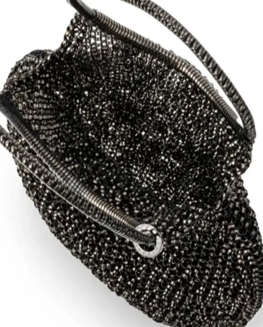 超美品　アンテプリマ ワイヤーバッグ スタンダード/ラウンド 縦型/ブラック