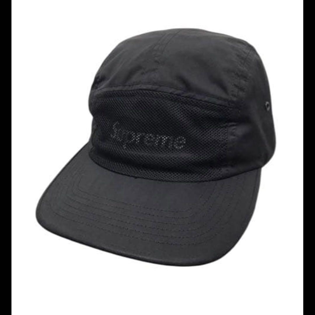 Supreme ブラック メッシュキャップ - メルカリ