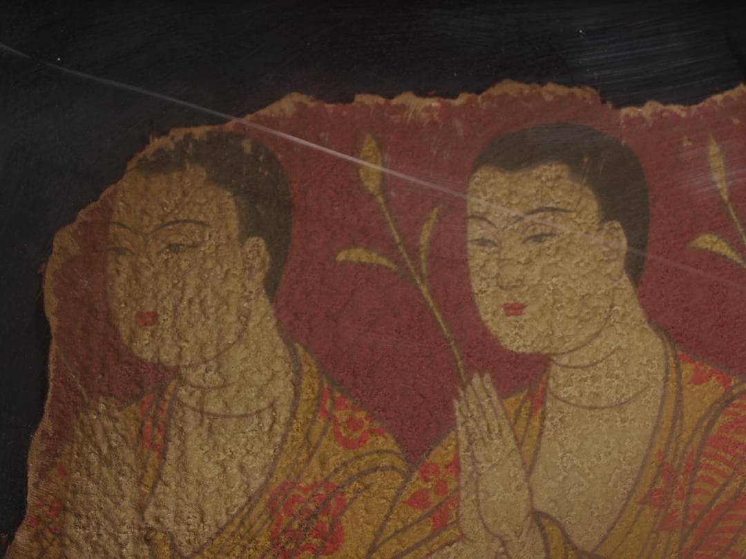 敦煌莫高窟壁画 彩絵　人物像 発掘品 AK1915A7-2