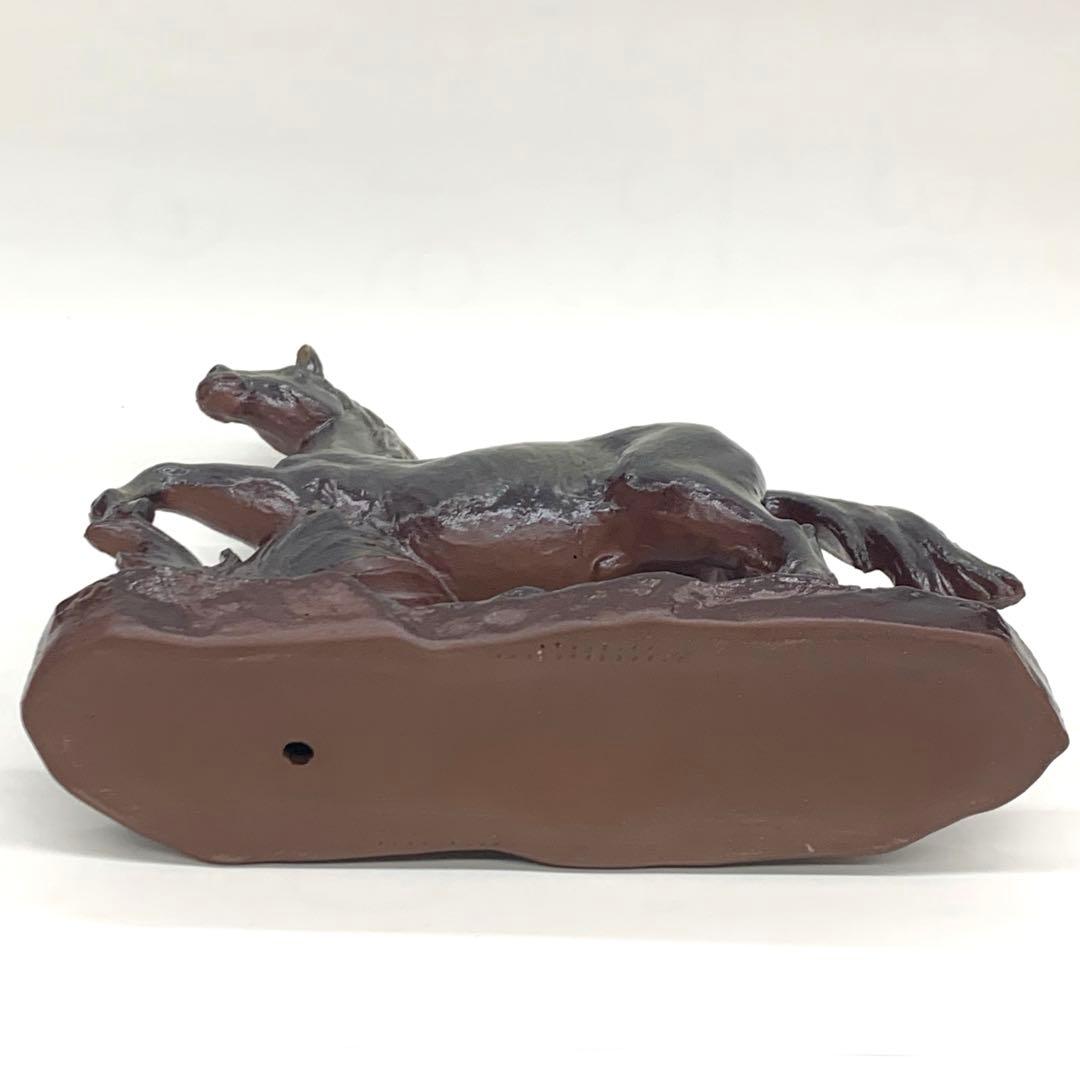 干支置物 午14常滑焼 灰釉 壬午】共箱