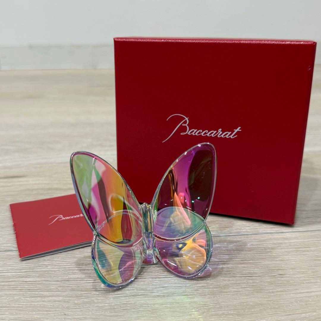 【箱付き】BACCARAT バカラ　ラッキーバタフライ クリスタルガラス 楽天市場】【新品】 バカラ フィギュア ラッキーバタフライ クリスタル