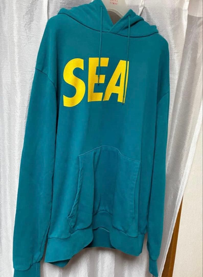 キャノンWIND AND SEA フード付きパーカー ターコイズ