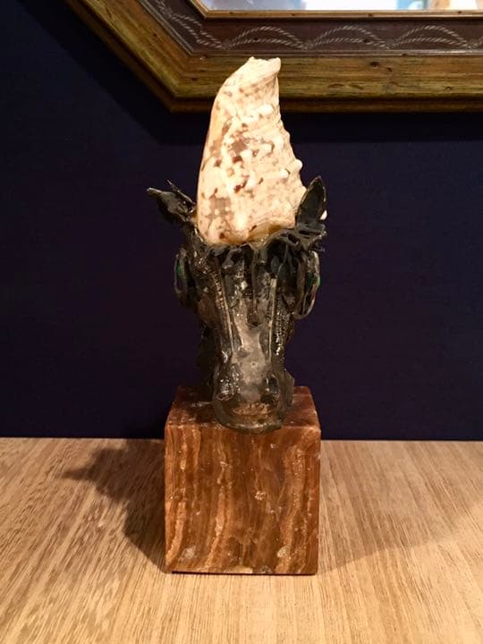 骨董】馬の鉄製彫刻