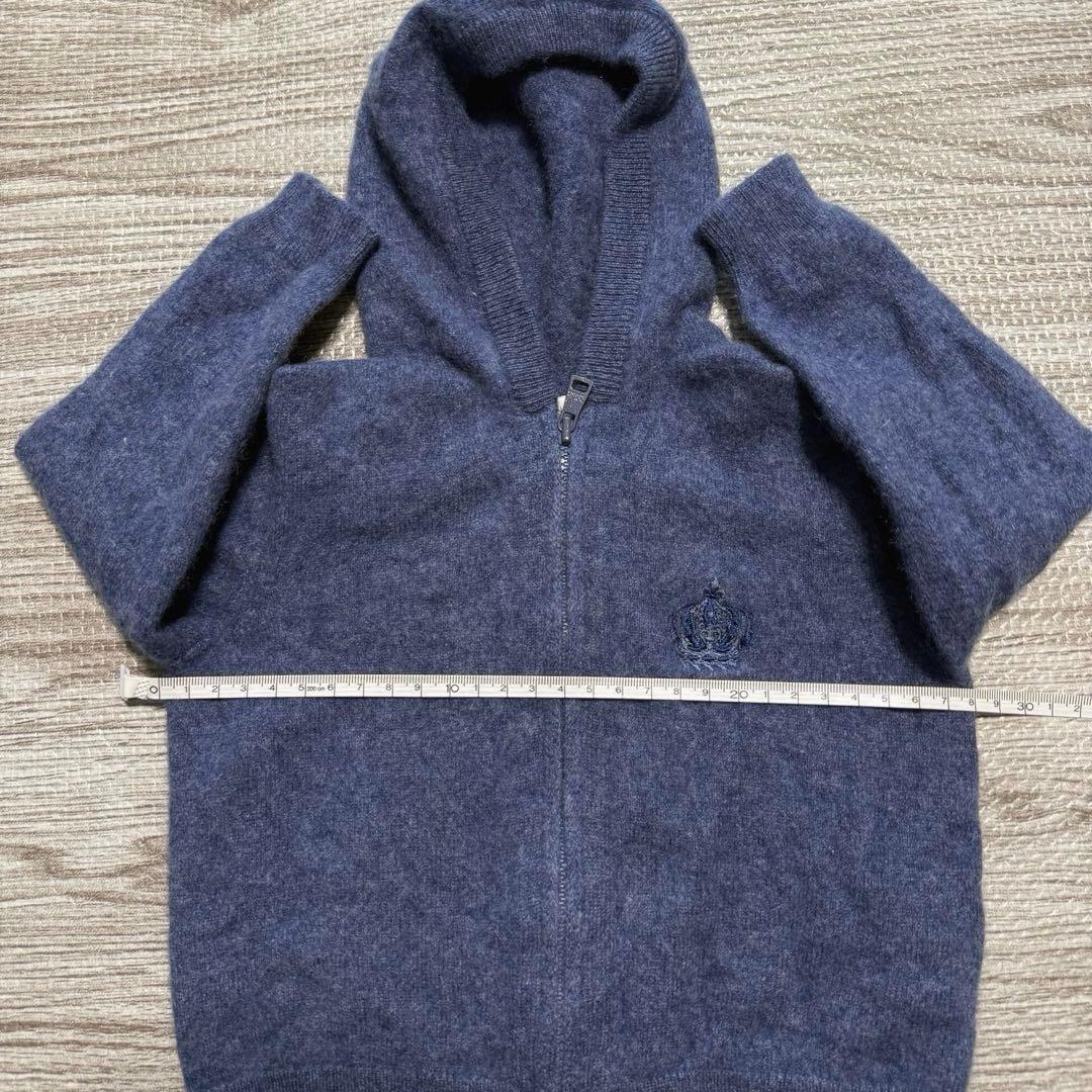 D&G カシミヤ 100% パーカー キッズ ベビー フーディ ブルー 80