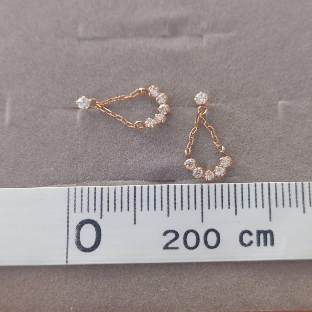 組曲 しずく型ピアス キュービックジルコニア K10