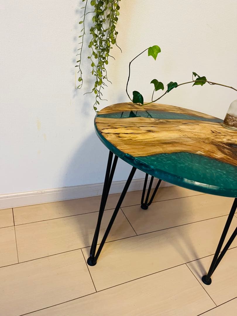 レジンテーブル サイドテーブル コーヒーテーブル ソファテーブル