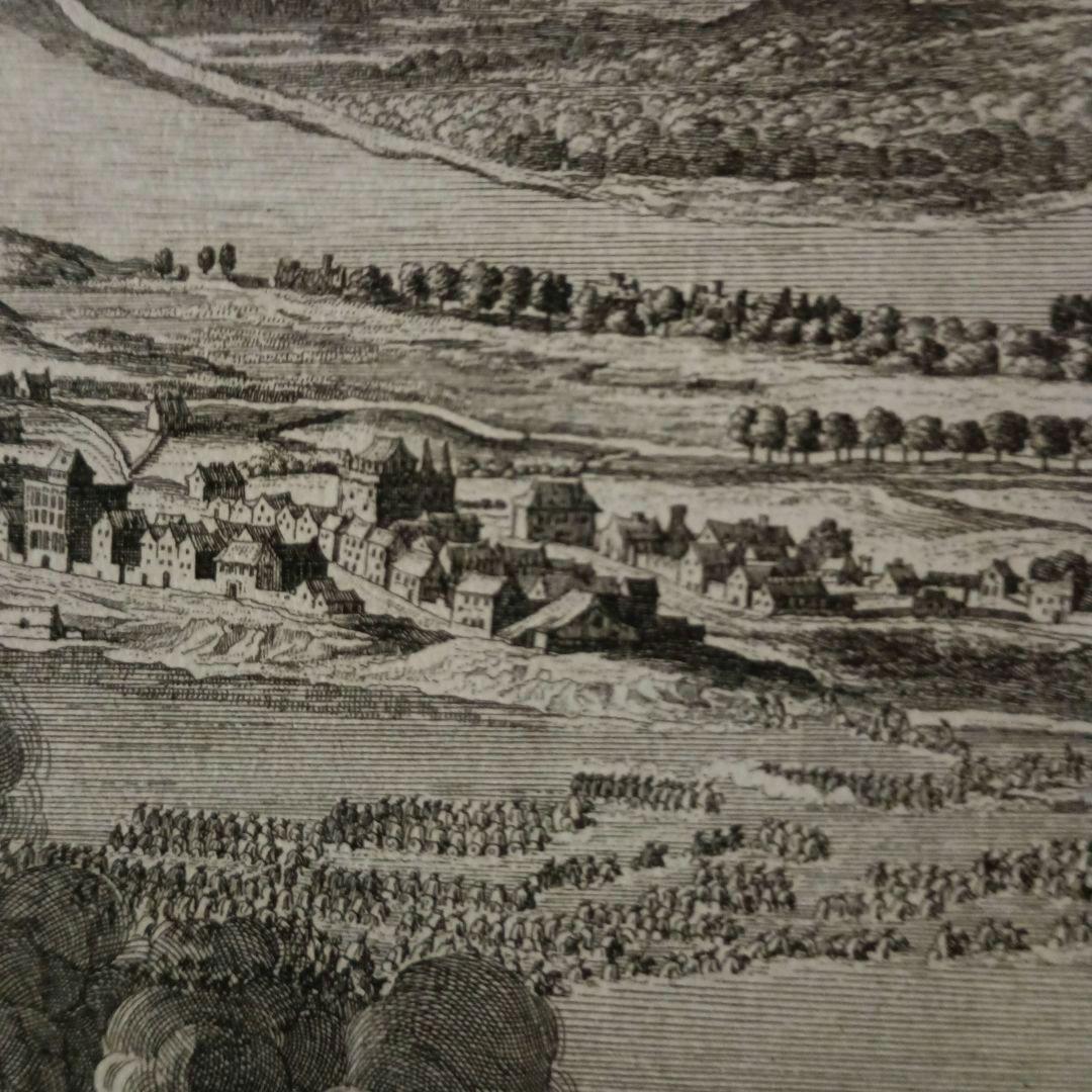 額装品　1673年　J.DOLIVAR 「ライン侵攻の図」稀少　美品