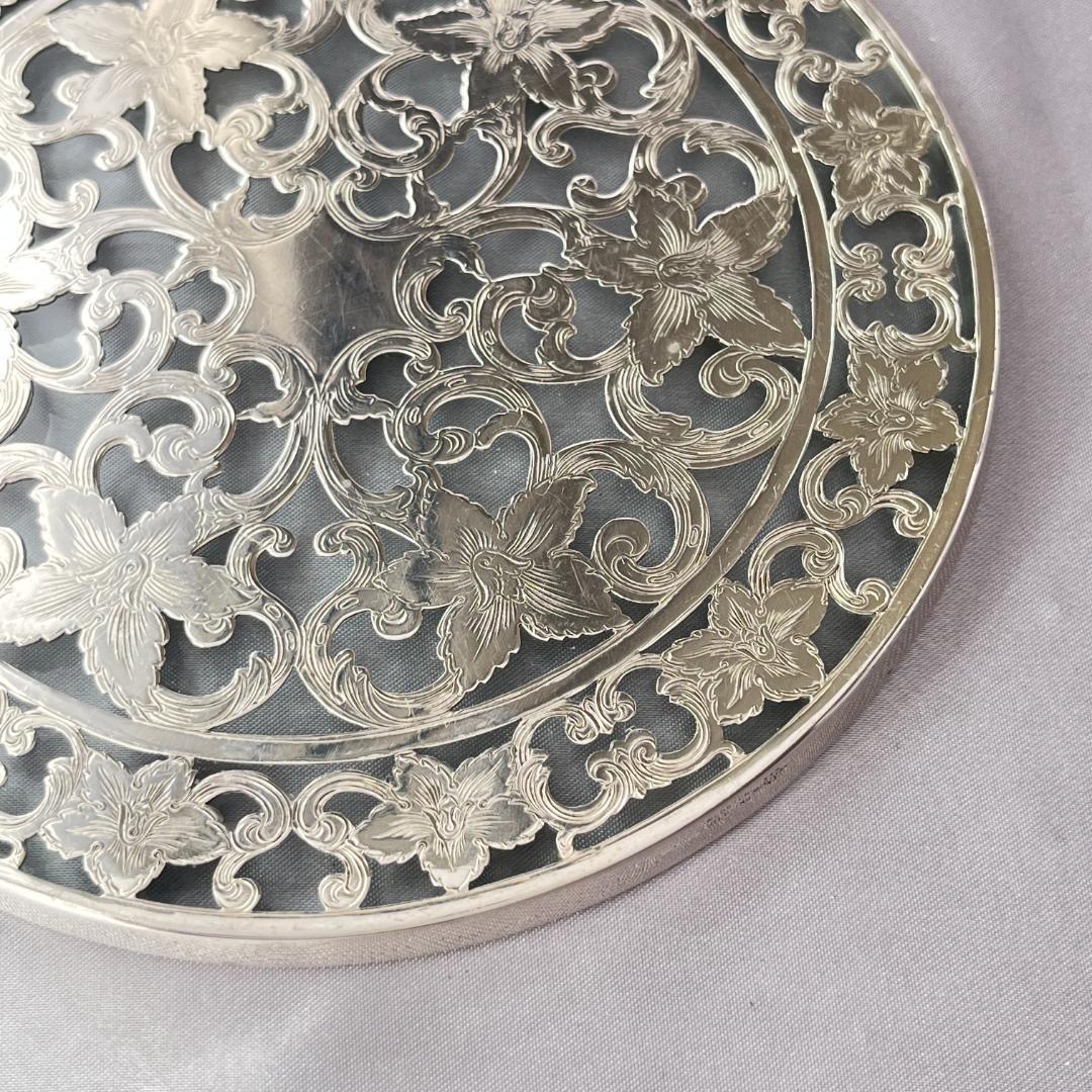 【WEBSTER】 【純銀 / ガラス】ティーセンター 15cm スターリング