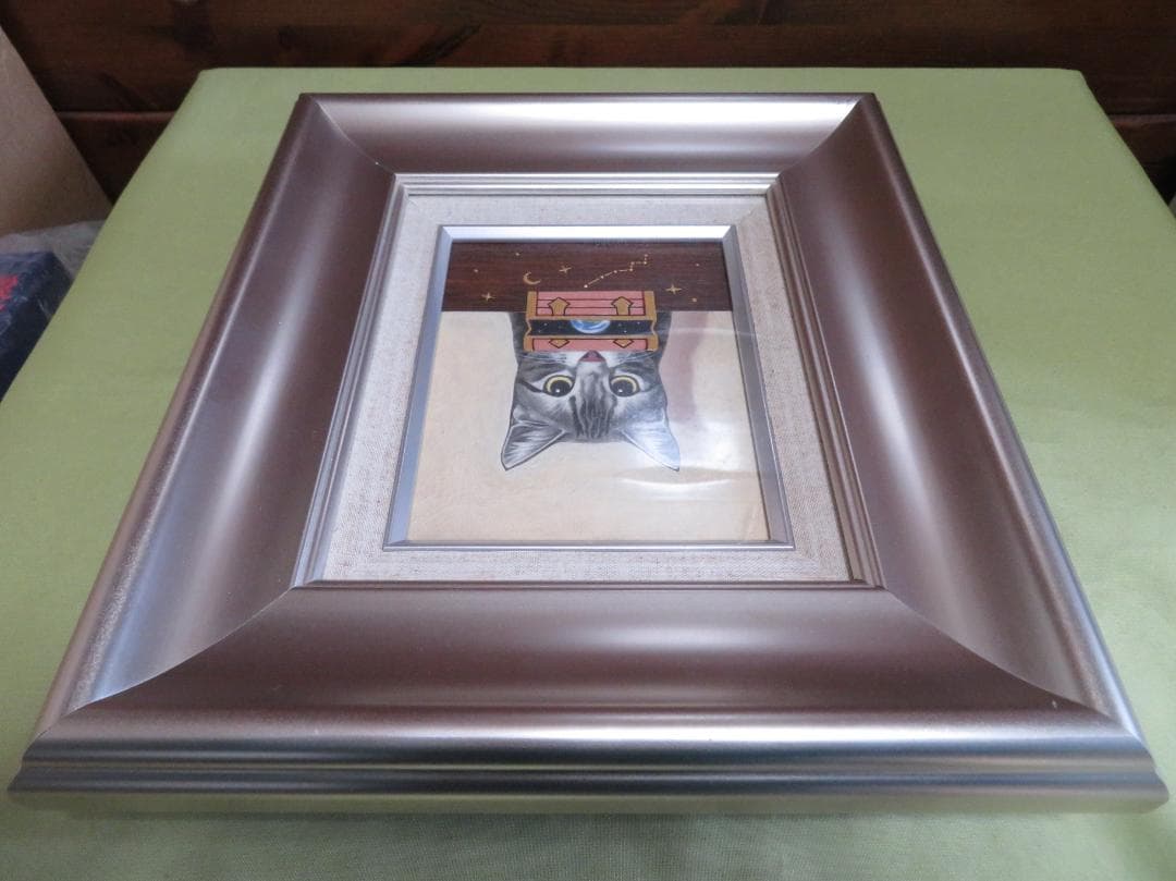 ◆　岡雅明　「星の宝箱」　油彩　F0号 一枚の繪　◆