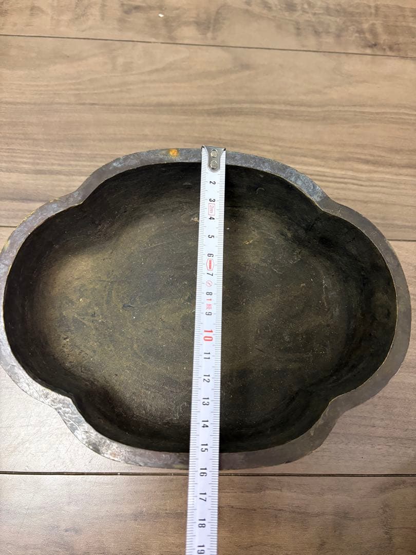 小振り　水盤　砂鉢　華道　花器　古銅製