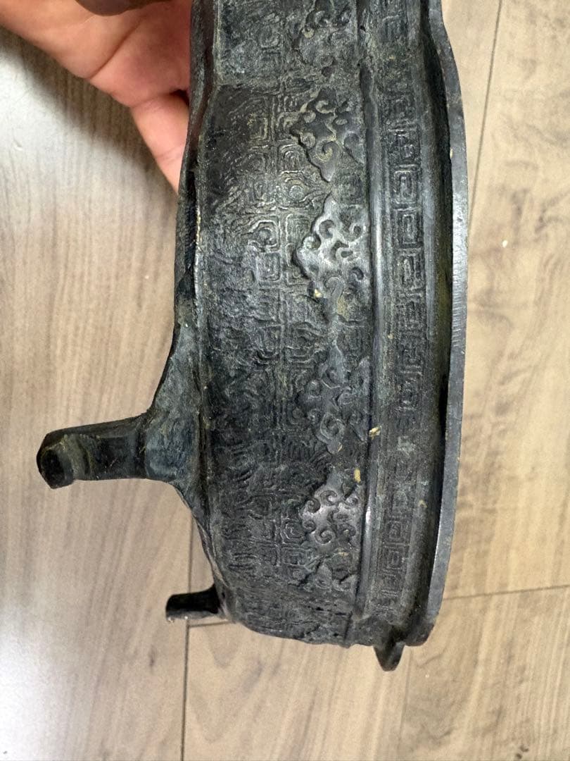 小振り 水盤 砂鉢 華道 花器 古銅製