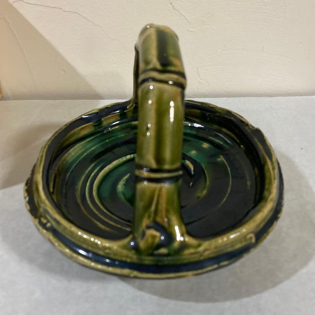 織部焼　手付き鉢　懐石道具　豊久作