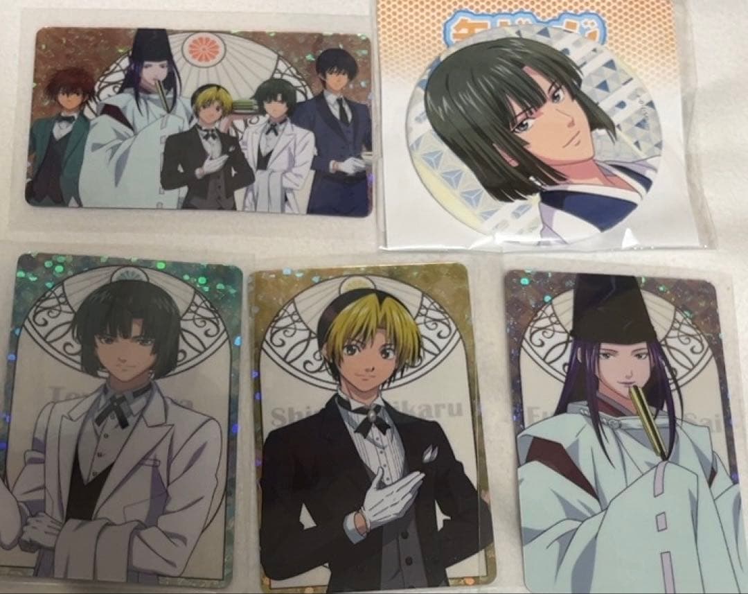 ヒカルの碁　小畑健　花鳥風月　塔矢アキラ　ヒカル　佐為　缶バッジ　くじ　歌絵巻