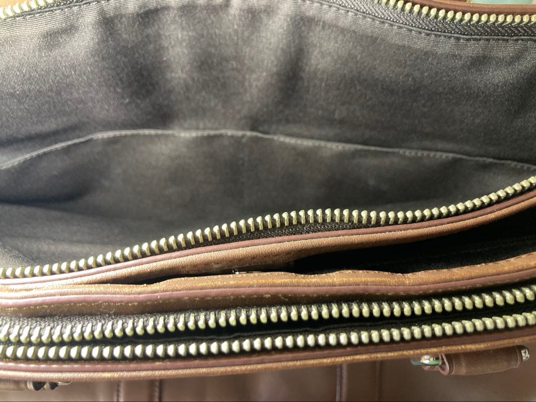 【美品】COACH レキシントンレザー メトロポリタントート ブラウン 3室