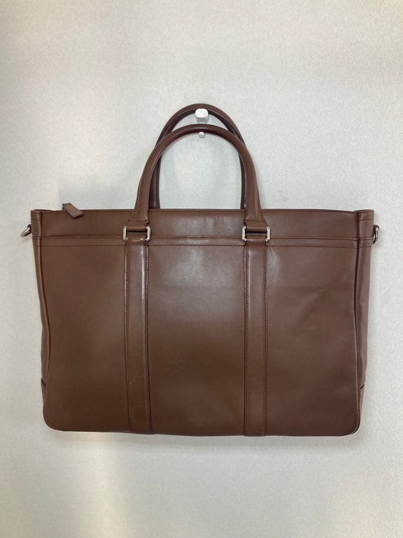 【美品】COACH レキシントンレザー メトロポリタントート ブラウン 3室