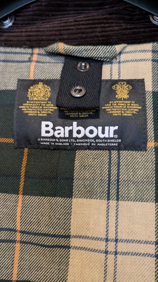 Barbour SL BEDALE 36 SAGE コーデュロイ襟付き