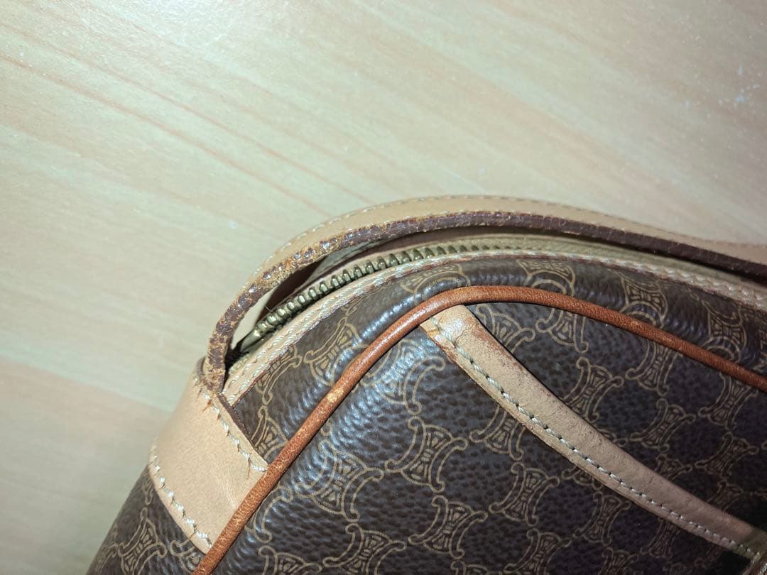 ヴィンテージ セリーヌ CELINEマカダム レザー ショルダーバッグ