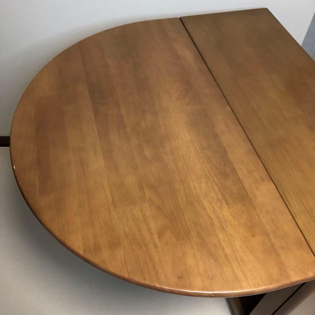 北欧レトロ 木製バタフライテーブル ダイニングテーブル 折りたたみ椅子