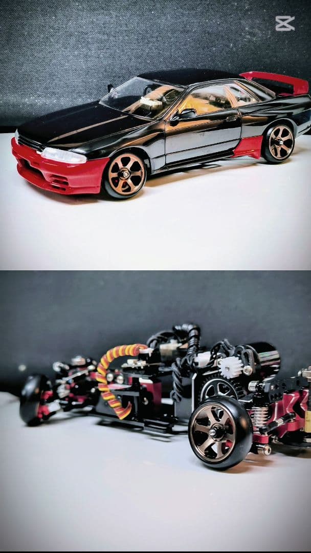 ドリラジ シャーシボディーセットGTR32 即ドリ ドリフトパッケージ RTR ボディレス ジャイロ付き 完成シャーシセット