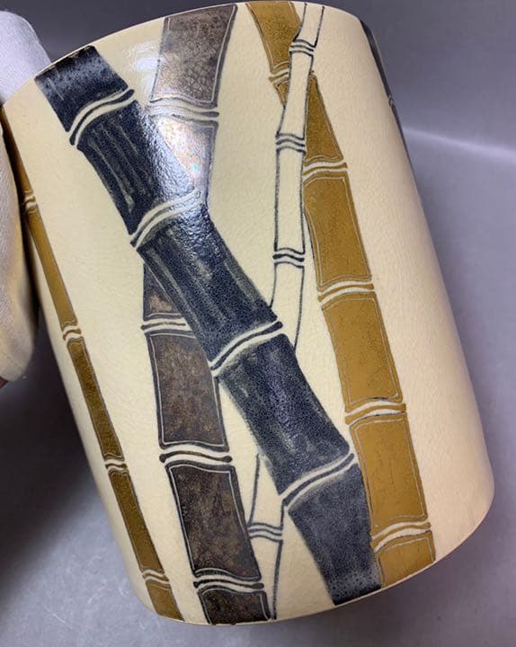 茶道具 竹の絵水指 矢口永寿 - 工芸品ブランド 品 通販