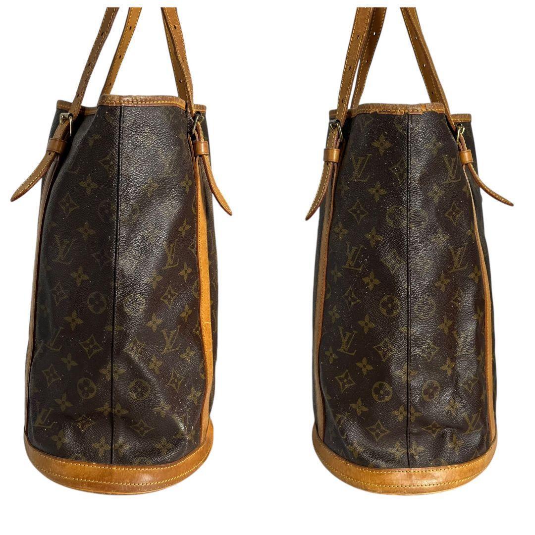 正規品・ポーチ付】ルイヴィトン モノグラム バケットGM トートバッグ 茶色