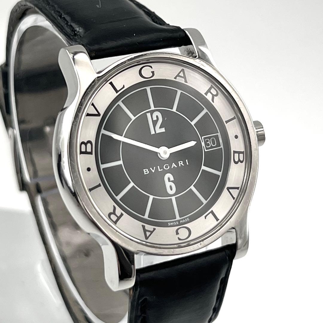 BVLGARI 　ST35S ソロテンポ ブラック文字盤　クォーツ　メンズ
