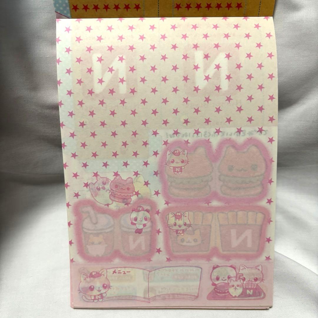 平成レトロ メモ帳 にゃんたバーガー カミオジャパン