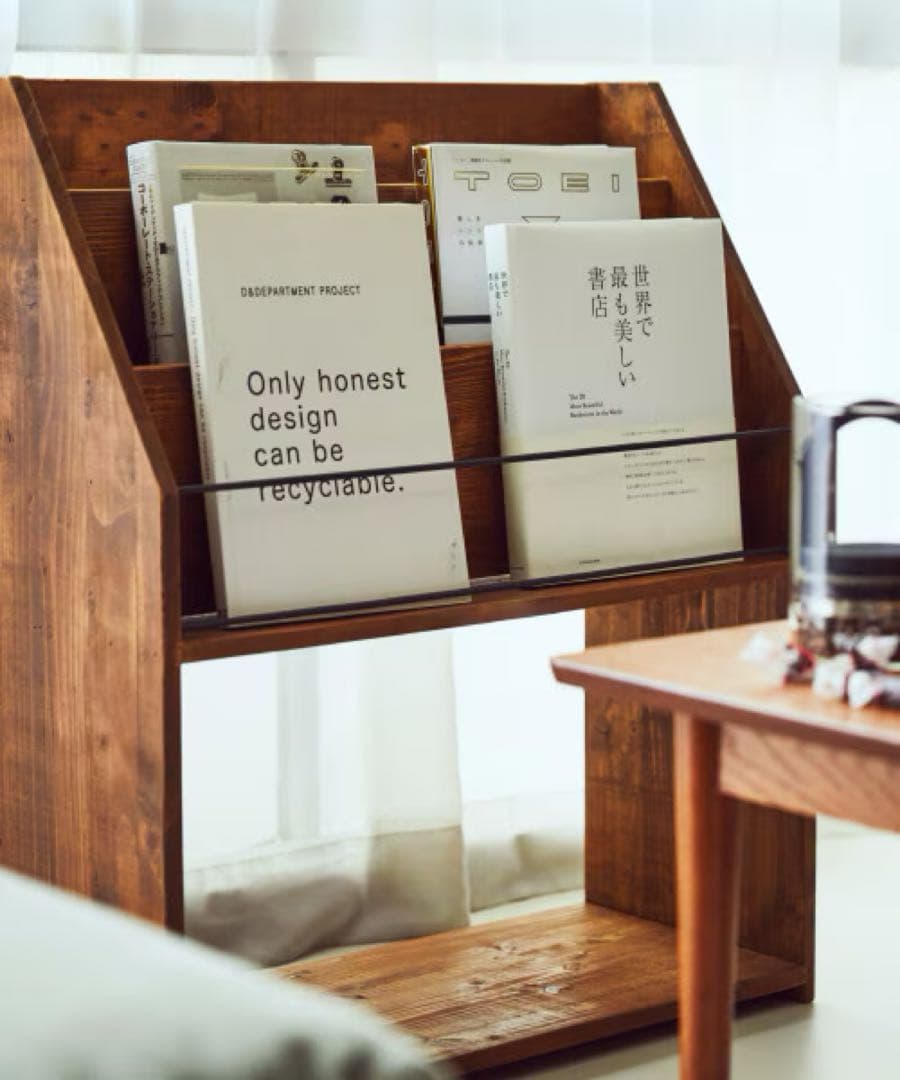 【美品】nico and … ニコアンド マガジンラック 本棚 絵本棚