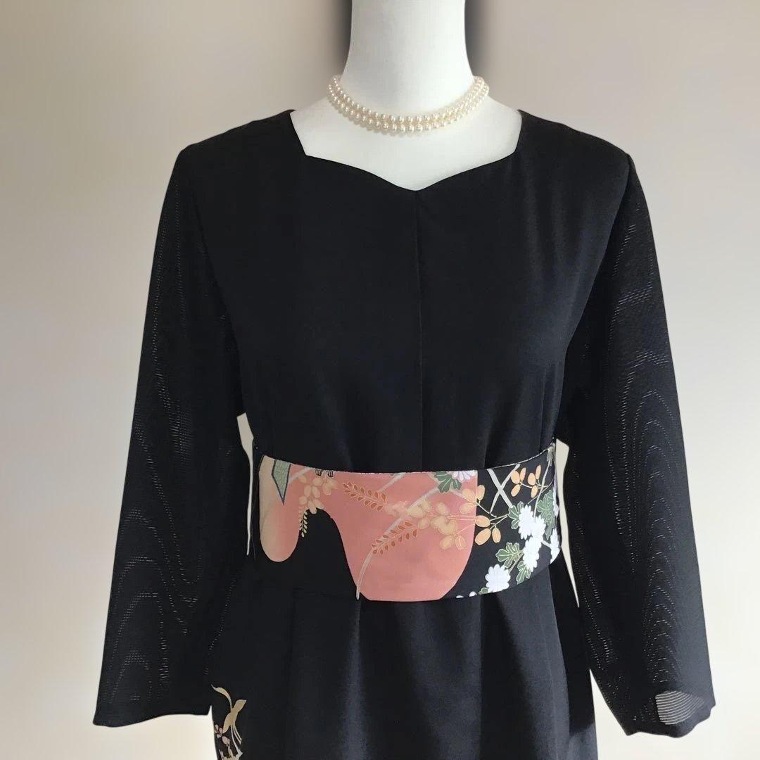 ［訳あり］　留袖ドレス、帯ベルト付き　金彩❣️ 着丈121