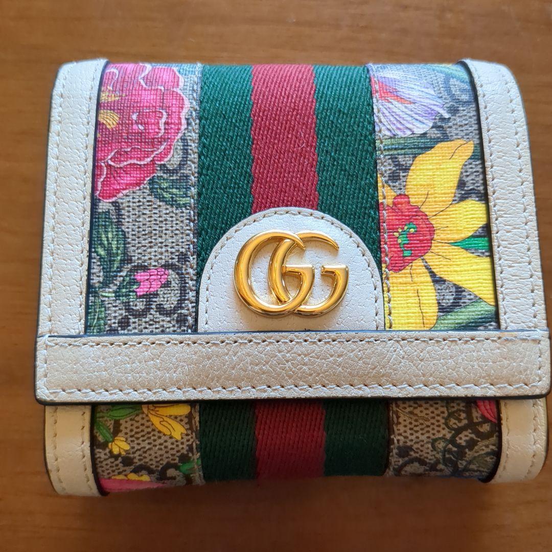 ⭐GUCCI美品グッチ折り財布オフィディアシェリーライン⭐