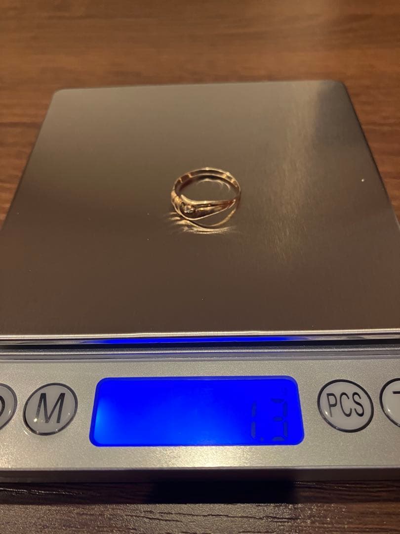 ゴールド K18 K9リング ダイヤ ルビー付き