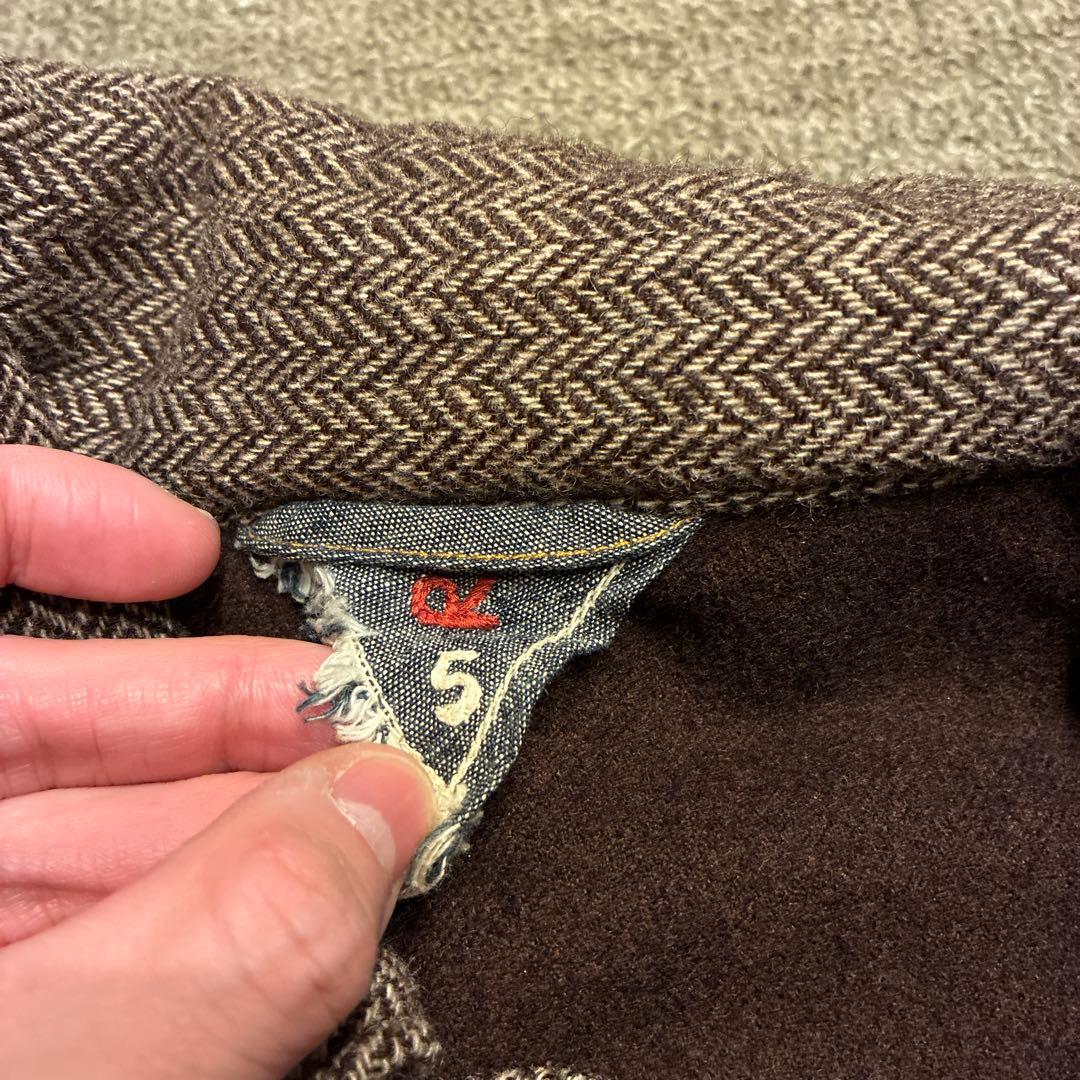 45rpm ブラウン ヘリンボーンジャケット サイズ5