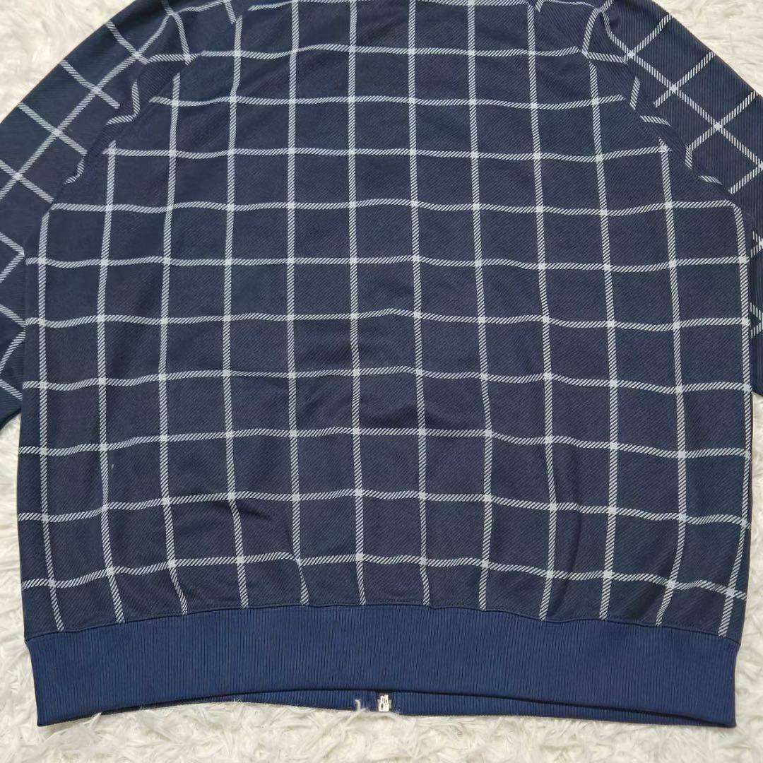 希少✨FRED PERRY 80s トラックジャケット　格子柄　ネイビー　L