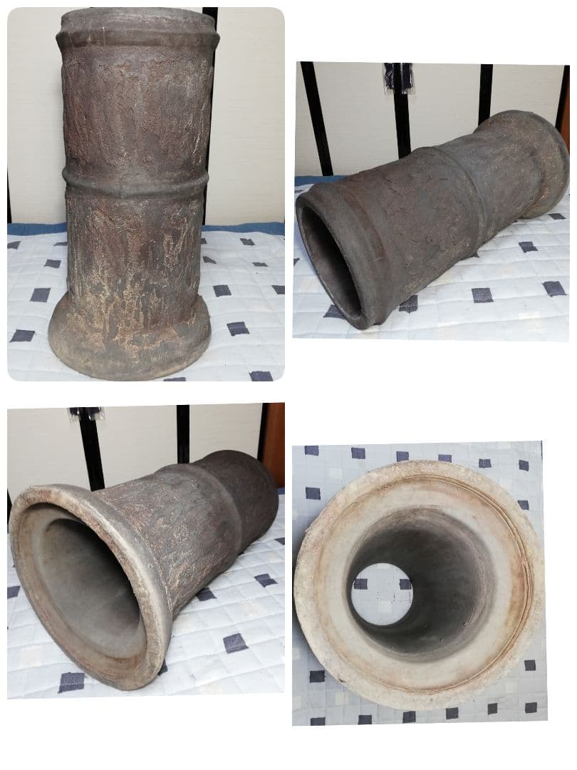 【引取限定】明治大正期 備前焼 灯籠 オブジェ ガーデニング 希少 陶彫 置物