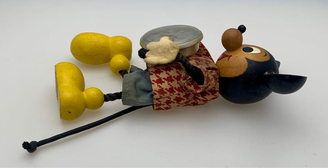 ミッキー 木製 温度計 レトロ ヴィンテージ ディズニー オールド