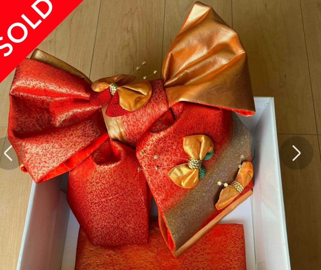 正絹　ぎんざ秀粋　黄色 7歳　七五三着物セット　和装小物　結び帯