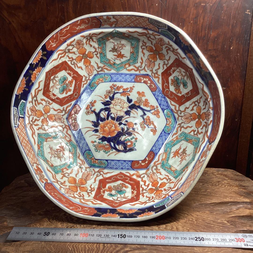 古伊万里大鉢 楽天市場】菓子鉢 大鉢 有田焼 古伊万里草花紋 盛鉢（径24cm） Y116-W