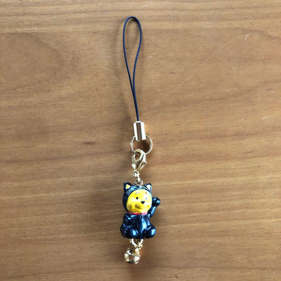 根付け　くまのプーさん（招き猫）【４個セット】