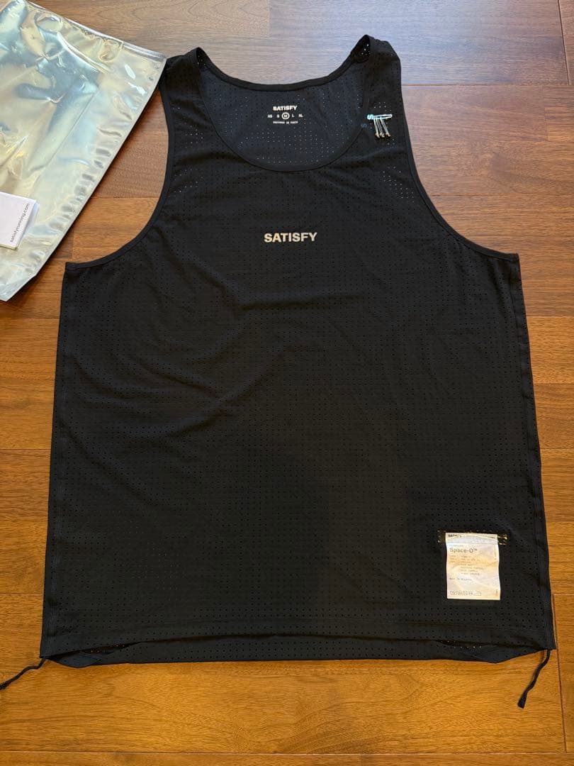 サイズM】SATISFY メッシュタンクトップ ブラック