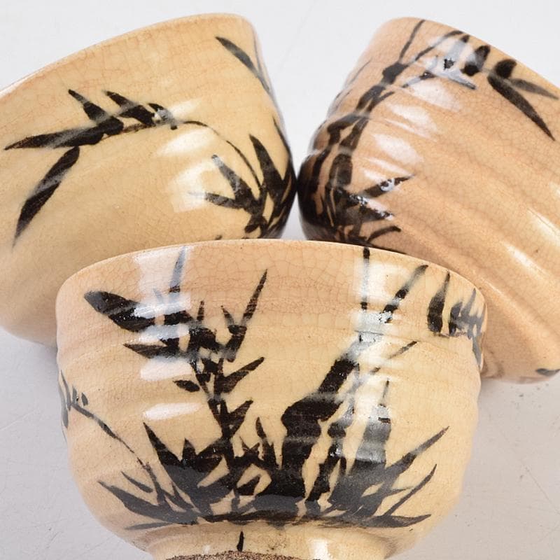 煎茶道具 田能村直入道人画 竹文 茶器揃 M R9464