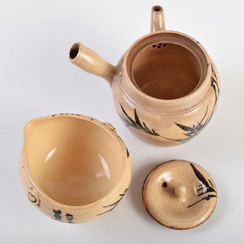 煎茶道具 田能村直入道人画 竹文 茶器揃 M R9464