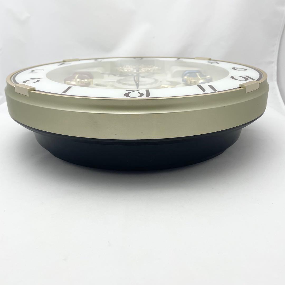 【訳あり】からくり電波時計 スモールワールド 4MN490RH リズム時計