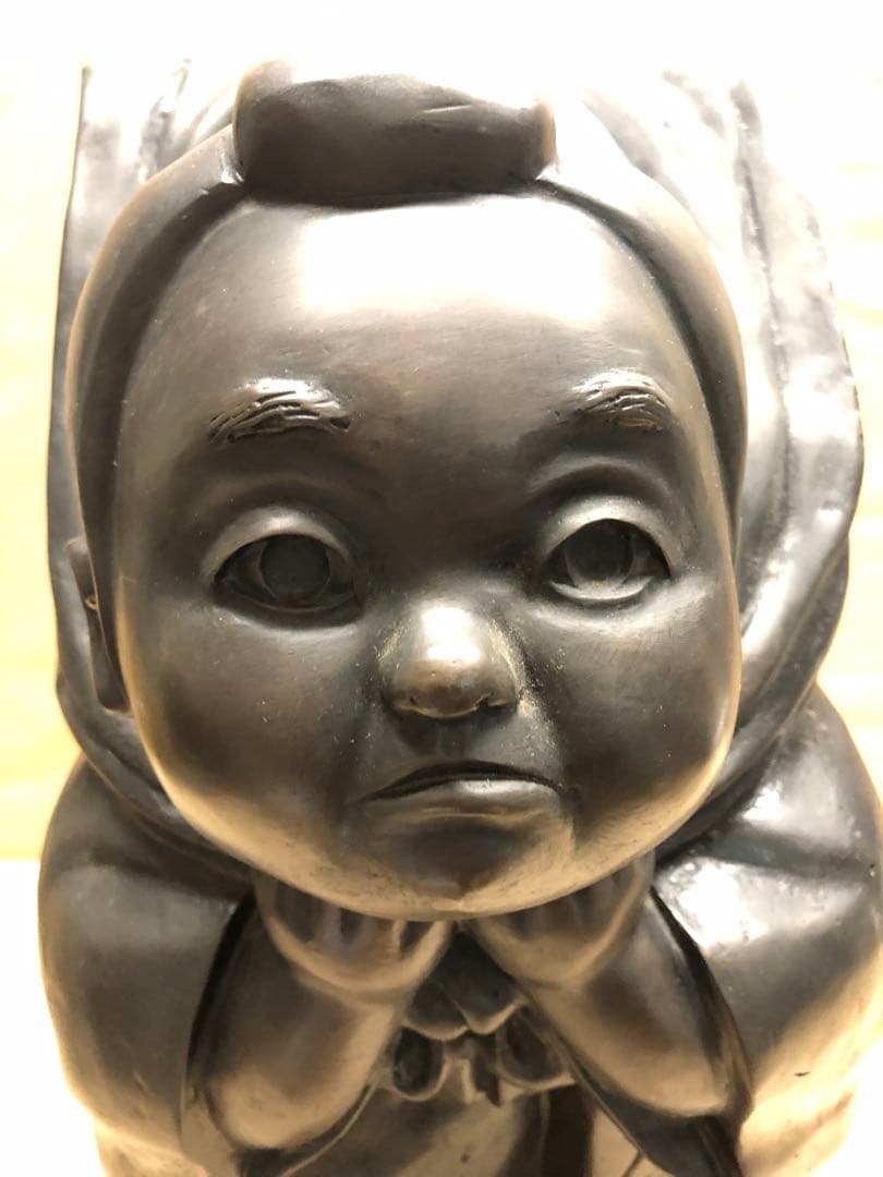 行商人 大福帳 ブロンズ 置物 特大 オブジェ