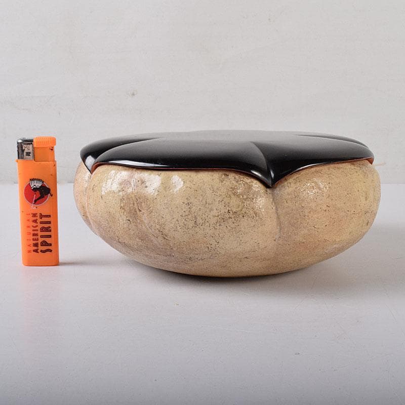 茶道具 楽焼 輪花鉢 菓子器 時代箱付 M R7991