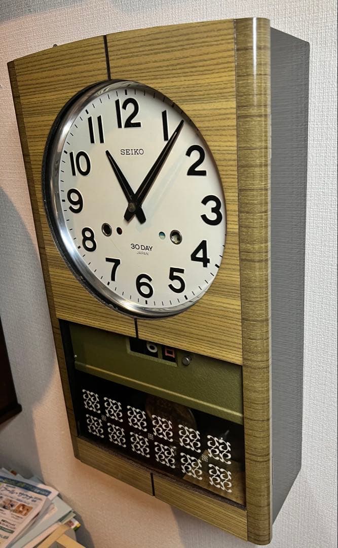 SEIKO精工30DAYゼンマイ掛け時計振り子時計柱時計ボンボン時計古時計稼働品