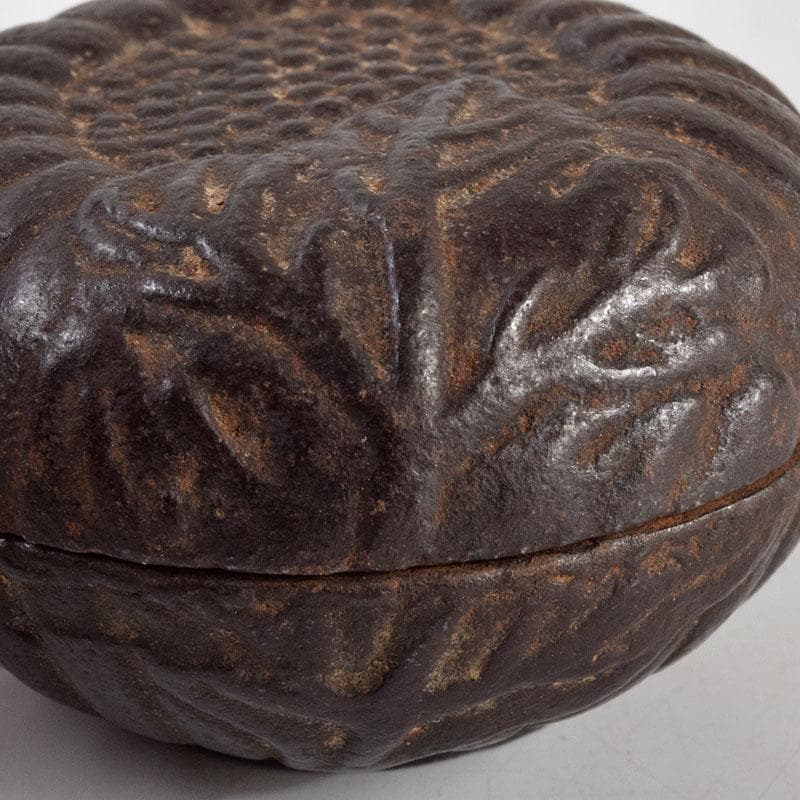 茶道具 金屋五郎三郎作 鉄製 香合 共箱 C 9266